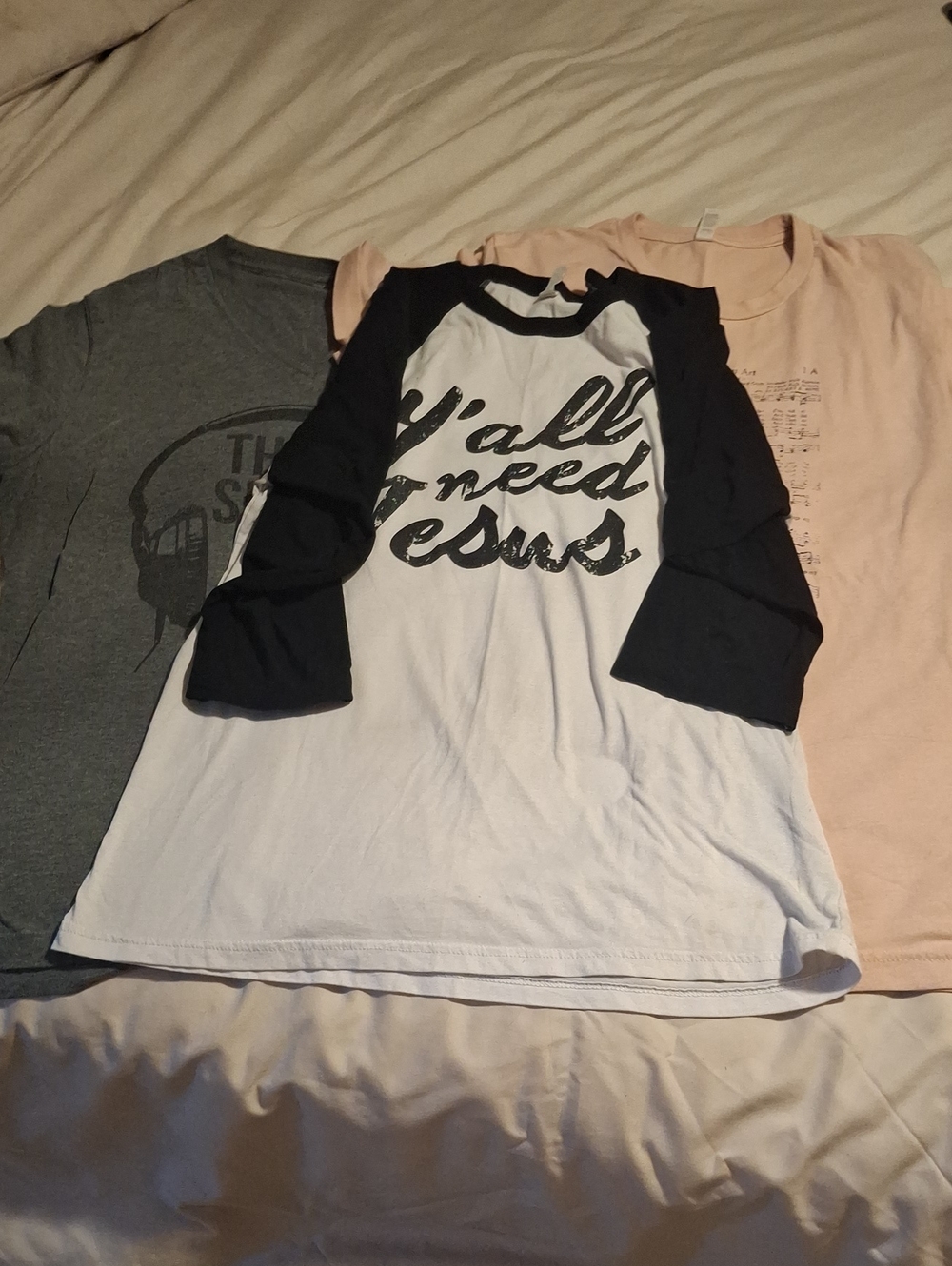 Lot Of 3 Ruby's Rubbish WELL LOVED Christian Tees